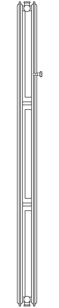 Vertikální otopné těleso se středovým napojením typ 21