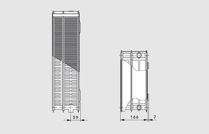 Compact radiator TYPE 33 K