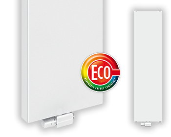 Vertical radiator - centrally connected