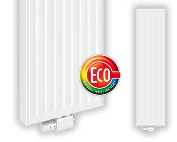 Vertical radiator - centrally connected
