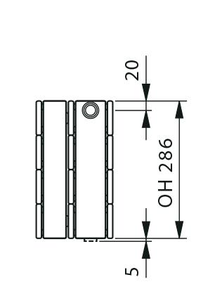 KK-S dimensioni attacchi [mm] B) Attacchi verticali verso il basso
