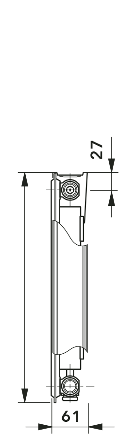 Радиатор с нижним подключением ТИП 11 KV