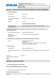 Sicherheitsdatenblatt für Schornstein-Gleitmittel FC4950