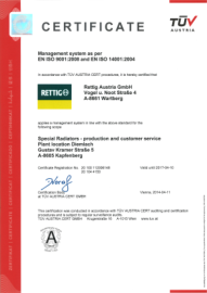 ISO 9001 & ISO 14001 - certification Diemlach