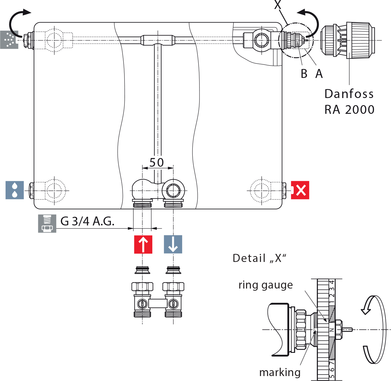 Double-pipe operation - Adjustment tips for built-in valve