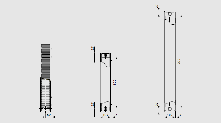 Plan-Kompaktheizkoerper Type 22 P