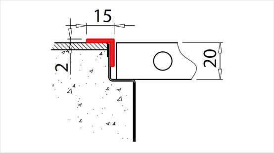 Aluminiumrost L-Rahmen