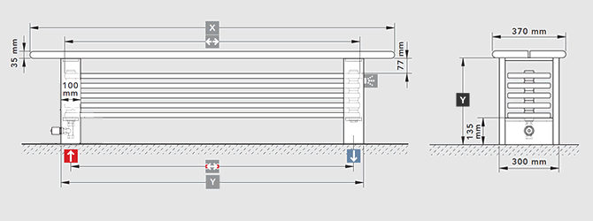 ARCHITECTURE WÄRME-BANK Dimensionen [MM]