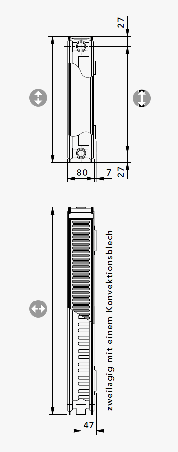 Kompaktheizkörper Type 21 K-S