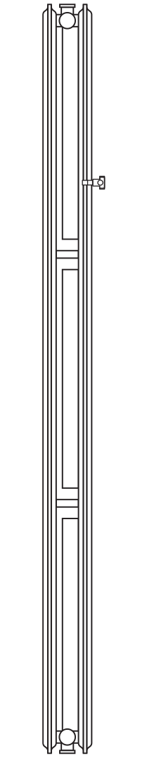 Vertikální otopné těleso se středovým napojením typ 21