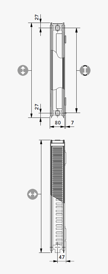 Modernisierungsheizkörper Type 21 K-S