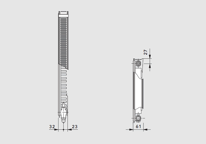 Multifunctional radiator TYPE 11 KV