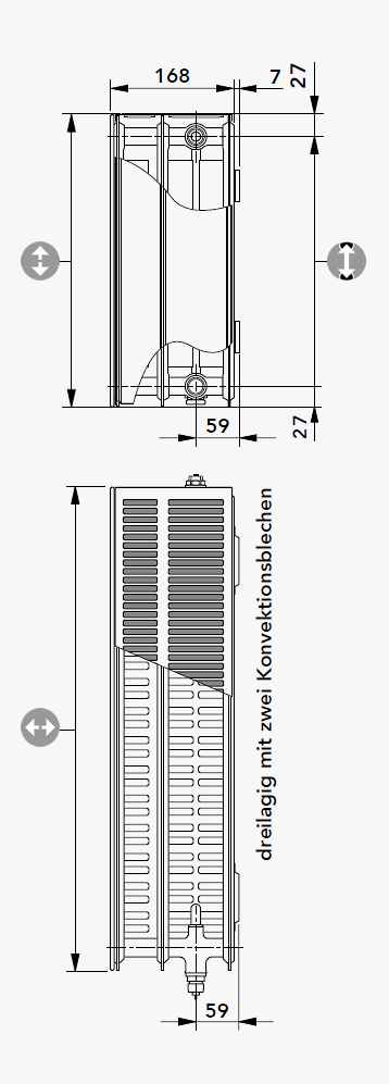 Plan Multifunktionsheizkörper Type 33