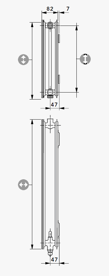 Plan Ventil Hygieneheizkörper Type 20 PV