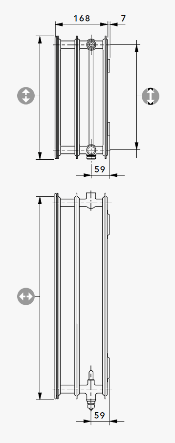 Plan Ventil Hygieneheizkörper Type 30 PV