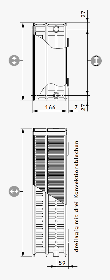 Kompaktheizkörper Type 33 K