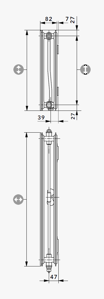 T6-Plan Hygiene Mittenanschlussheizkörper Type 20 PM