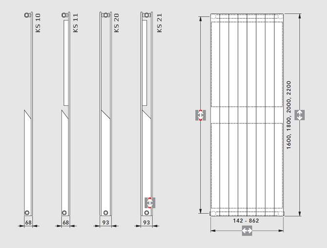 KONTEC KS connection dimensions