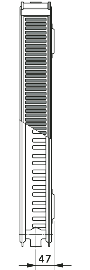 Compact radiator TYPE 21 K-S