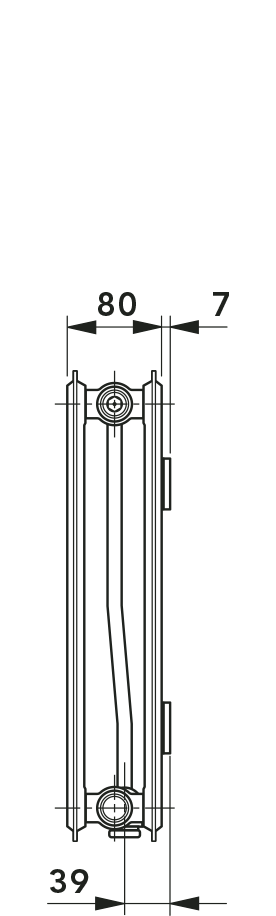 T6 hygiene radiator TYPE 20VM