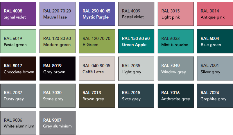 Design radiators - RAL colours