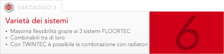 Garanzia sul sistema completo FLOORTEC