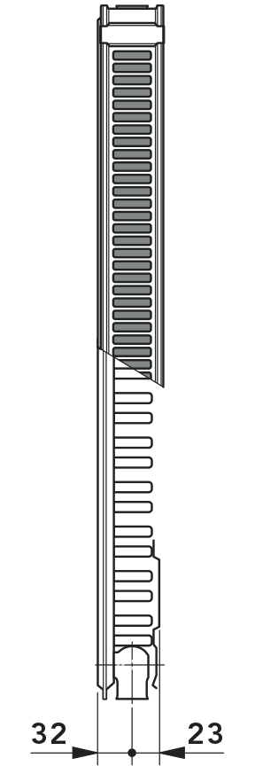 Compact radiator TYPE 11 K