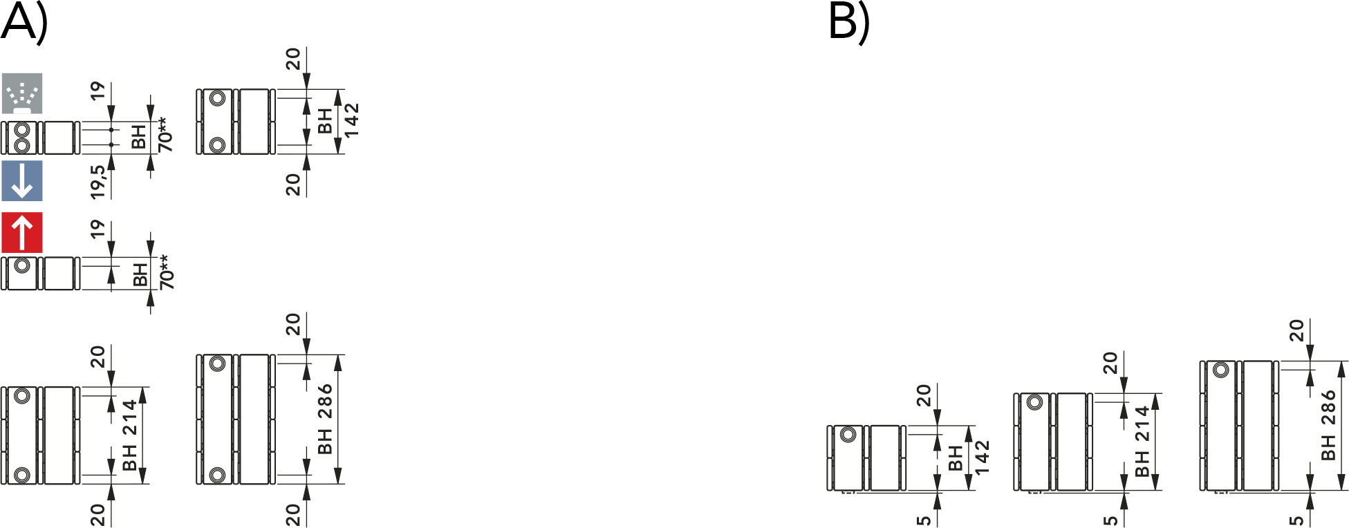 KK-S connection dimensions