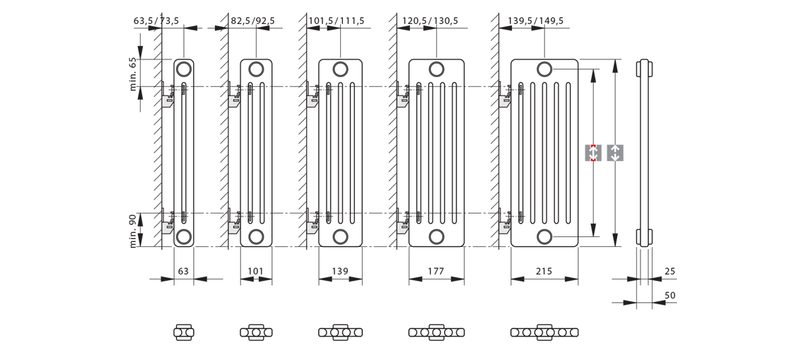 LASERLINE standard Wymiary