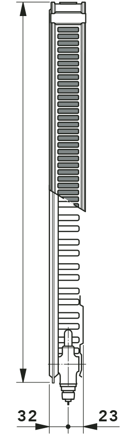 Радиатор с нижним подключением ТИП 11 KV