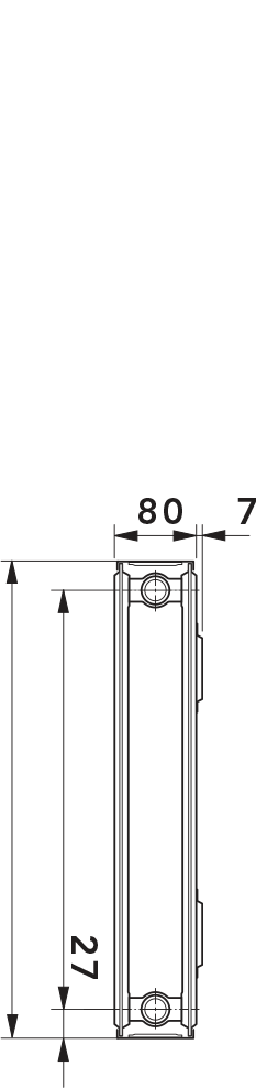 Vertical radiator TYPE 20 K