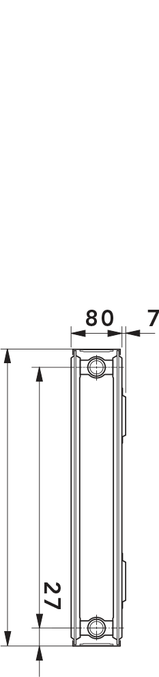 Vertical radiator TYPE 20 K