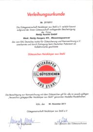 RAL-certificate Moson