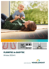 Floortec és Easytec árlista (Érvényes: 2024. január 1-től)